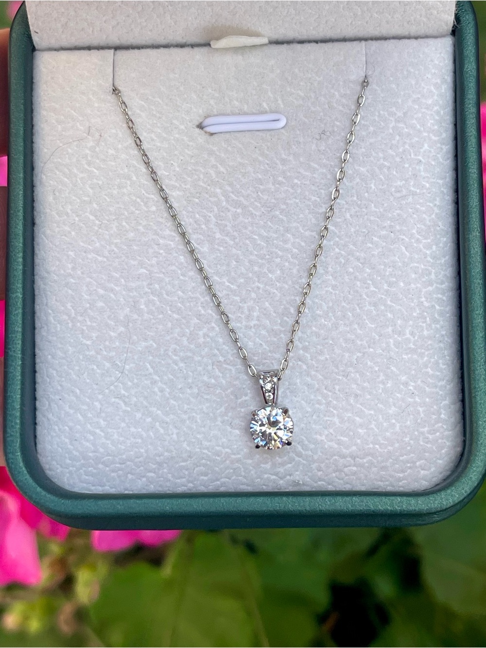 Classic Solitaire CZ Pendant Necklace Dainty Minimalist